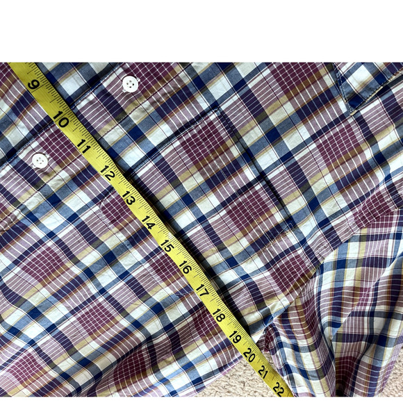 Red and Blue Plaid Men's Patagonia Button Front Shirt M - Picture 4 of 5